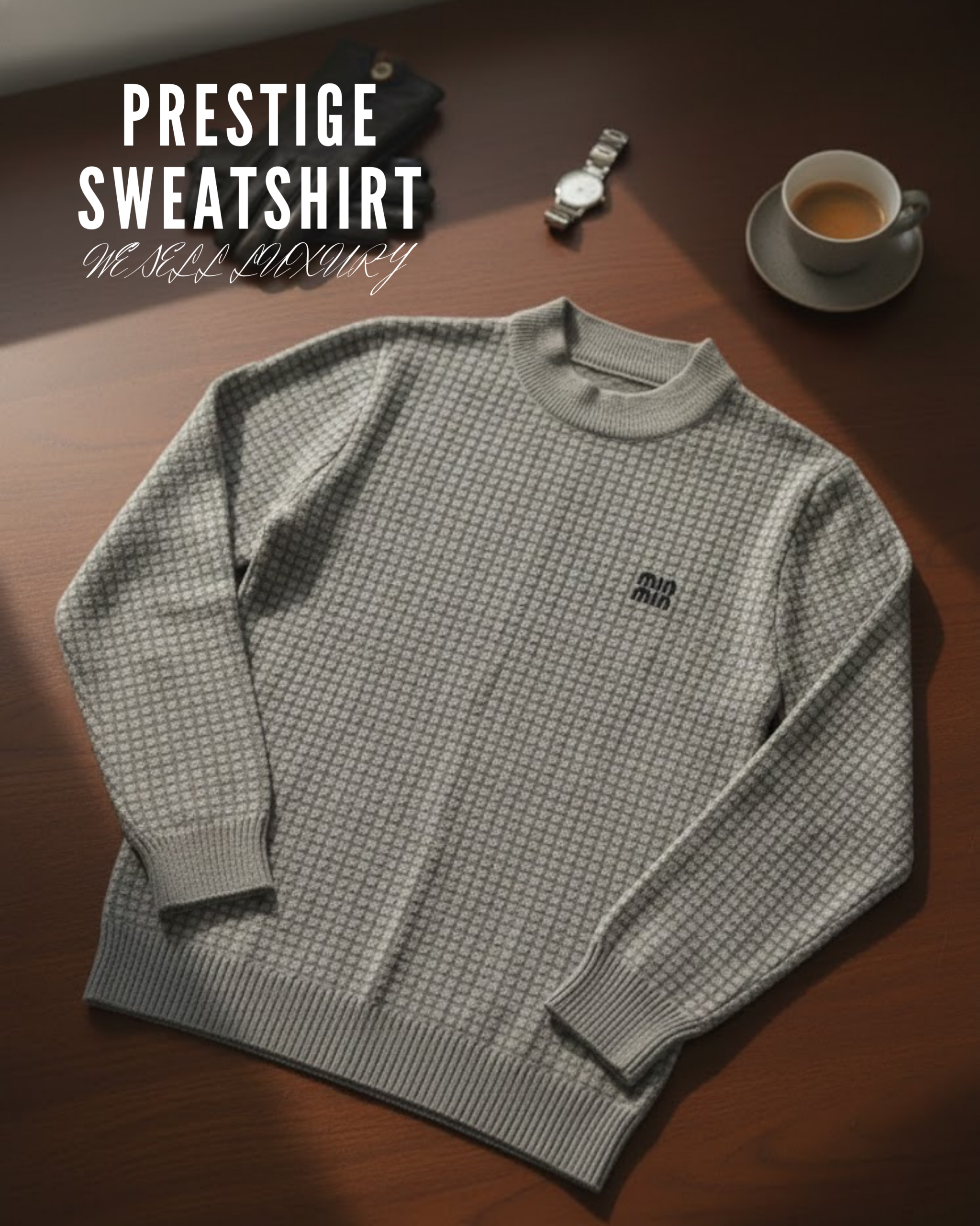 Prestige White Sweatshirt - Image 2
